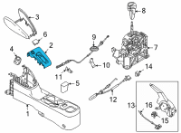 OEM 2021 Nissan Kicks Finisher-A/T Indicator, Console Diagram - 96941-5RL1A