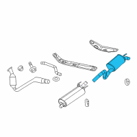 OEM 2008 Chrysler Aspen Exhaust Muffler And Tailpipe Diagram - 52855954AB