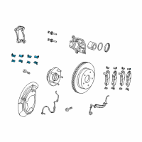 OEM Jeep Wrangler Spring Ki-Disc Brake Pad Diagram - 68003705AA