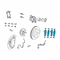 OEM Jeep Liberty Front Disc Brake Pad Kit Diagram - 68003701AB