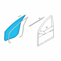 OEM Hyundai Elantra Weatherstrip Assembly-Front Door Side LH Diagram - 82130-2L200