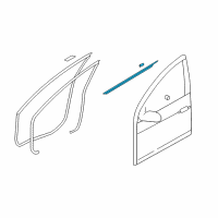 OEM Hyundai Elantra Weatherstrip Assembly-Front Door Belt Outside RH Diagram - 82220-2L000