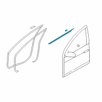 OEM 2008 Hyundai Elantra Weatherstrip Assembly-Front Door Belt Outside RH Diagram - 82220-2H000