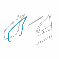 OEM 2012 Hyundai Elantra Weatherstrip-Front Door Body Side LH Diagram - 82110-2H001-CH