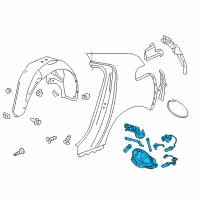 OEM 2015 Chevrolet Volt Fuel Pocket Diagram - 22874378