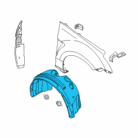 OEM 2009 Ford Focus Fender Liner Diagram - 8S4Z-16103-A