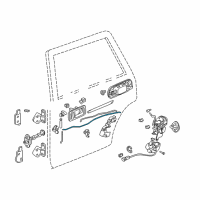 OEM 2000 Honda CR-V Rod, R. RR. Door Lock Diagram - 72632-S10-003