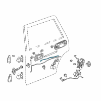 OEM 2001 Honda CR-V Rod, L. RR. Inside Handle Diagram - 72671-S10-003