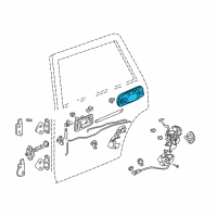 OEM 1998 Honda CR-V Handle Assembly, Right Rear Door (Outer) (San Marino Red) Diagram - 72640-ST0-J02YC