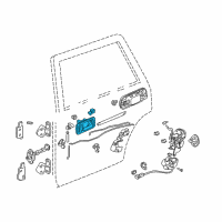 OEM 1997 Honda CR-V Handle Set, Right Rear Inside (Classy Gray) Diagram - 72624-S10-000ZA