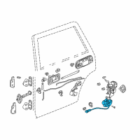 OEM Honda CR-V Actuator, Driver Side Door Lock Diagram - 72165-SR3-J11