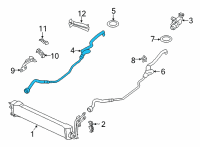 OEM BMW X7 TRANSMISSION OIL COOLER LINE Diagram - 17-22-9-500-611