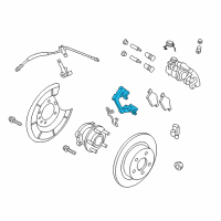 OEM 2014 Ford C-Max Caliper Support Diagram - 3M5Z-2B511-A