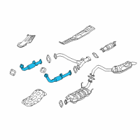 OEM Kia Sorento Front Muffler Assembly Diagram - 286103E030