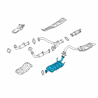 OEM Kia Sorento Main Muffler Assembly Diagram - 287003E060