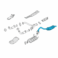 OEM 2007 Kia Sorento Tail Pipe Assembly Diagram - 287503E350