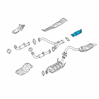 OEM Kia Sorento Catalytic Converter Assembly Diagram - 289503C500