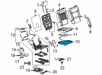 OEM 2022 GMC Yukon Seat Cushion Pad Diagram - 86774148