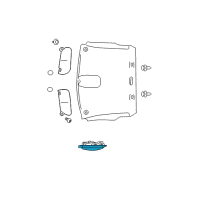 OEM 2011 Dodge Caliber Lens-Dome Lamp Diagram - 5093413AA