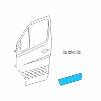 OEM 2009 Dodge Sprinter 3500 APPLIQUE-Front Door Diagram - 1RQ36P01AB