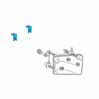 OEM 2002 Ford Excursion Headlamp Assembly Clip Diagram - 4C3Z-13N020-AA