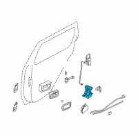 OEM 2001 Nissan Altima Rear Driver Side Door Lock Actuators Diagram - 82503-5P01A