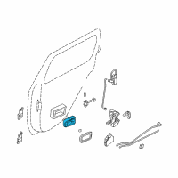 OEM 2002 Infiniti QX4 Handle Assy-Door Inside, Rh Diagram - 80670-3W40A