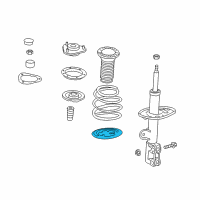 OEM 2018 Lexus NX300h Insulator, Front Coil Spring Diagram - 48158-0R050