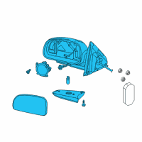 OEM Oldsmobile Bravada Mirror Assembly Diagram - 15789791