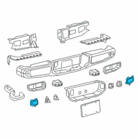 OEM Jeep Gladiator Reflector-Rear Bumper Diagram - 68338392AA