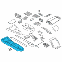 OEM 2014 BMW 650i Gran Coupe Center Console Base Diagram - 51169237094