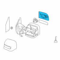 OEM Nissan Titan XD Glass-Mirror, LH Diagram - 96366-EZ32A