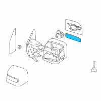 OEM 2020 Nissan Titan XD Glass-Mirror, RH Diagram - 96365-EZ00G