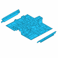 OEM Hyundai Genesis Coupe Panel Assembly-Floor, Center Diagram - 65100-2M561