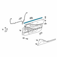 OEM Lexus LC500h WEATHERSTRIP, Front Door Diagram - 68171-11010