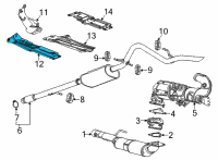 OEM 2022 GMC Sierra 3500 HD Heat Shield Diagram - 84523939
