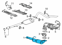 OEM GMC Sierra 1500 Converter & Pipe Diagram - 84749005