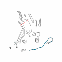 OEM 2009 Scion xB Release Cable Diagram - 77035-12580