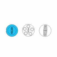 OEM 2000 Lincoln LS Wheel Center Cap Diagram - XW4Z1130AA