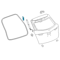 OEM 2020 Cadillac XT5 Lift Cylinder Upper Bracket Diagram - 23183250