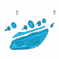 OEM 2017 Kia Sorento Passenger Side Headlight Assembly Diagram - 92102C6210