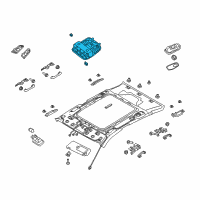 OEM 2020 Kia Optima Lamp Assembly-Overhead Console Diagram - 92810D4000BGA