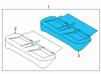 OEM 2022 Nissan Versa PAD & FRAME ASSY-CUSHION, REAR SEAT Diagram - 88305-9ES0A