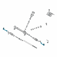 OEM 2017 Hyundai Tucson End Assembly-Tie Rod, RH Diagram - 56825-D3000