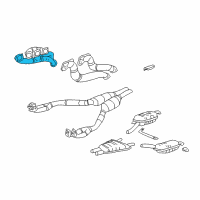 OEM 2000 BMW Z8 Exhaust Manifold Diagram - 11-62-1-439-928