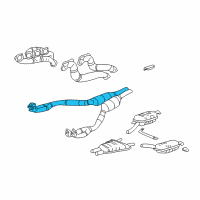 OEM 1995 BMW 740iL Catalytic Converter Diagram - 18-30-1-745-012