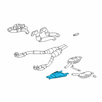 OEM 1995 BMW 740i Exhaust Pipe Diagram - 18-12-1-745-166