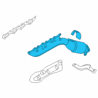 OEM 2016 Kia K900 Exhaust Manifold Catalytic Assembly, Left Diagram - 285103F800