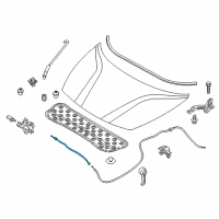 OEM 2018 Hyundai Accent Cable Assembly-Hood Latch Release Diagram - 81190-H9100