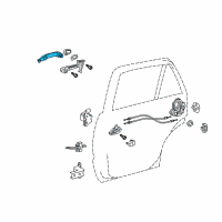 OEM 2022 Toyota 4Runner Handle, Outside Diagram - 69211-60090-B1
